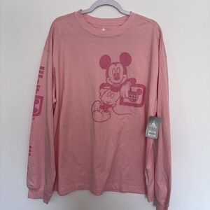 Disney Long Sleeve Disney World Piglet Pink Mickey T-Shirt Size XL NWT Retired